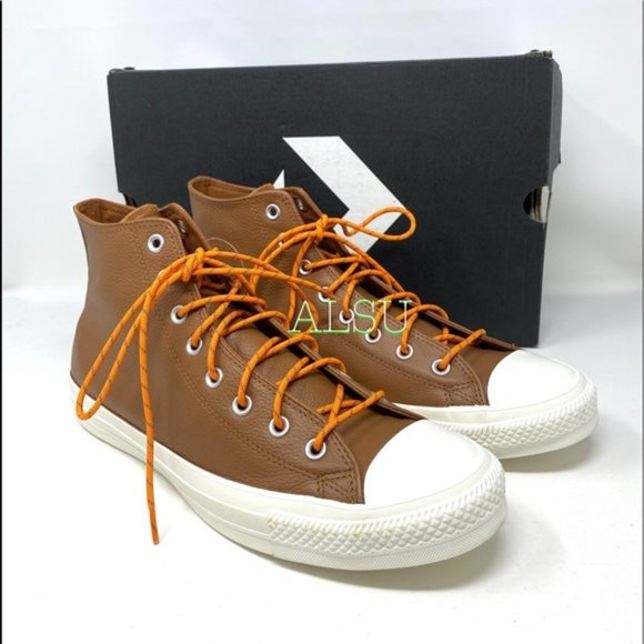 💖MEGA SALE💖Converse Chuck Taylor AS High  Leather Tan Skate Women’s   163337C - Picture 10 of 16